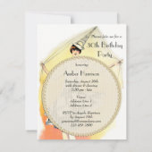  meisje in Eiffel Tower Costume 30th Birthday Kaart (Achterkant)