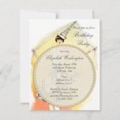 meisje in Eiffel Tower Costume Birthday Kaart (Achterkant)