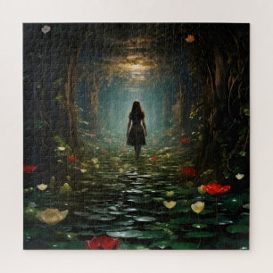 Meisje in fantasietunnel legpuzzel