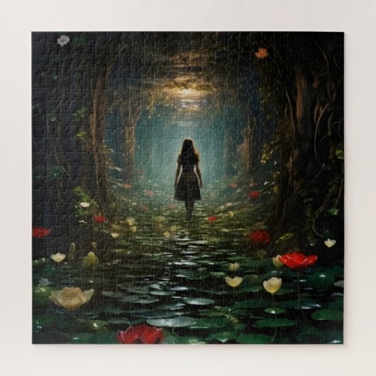 Meisje in fantasietunnel legpuzzel (Verticaal)