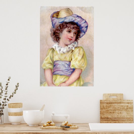 MEISJE IN GEEL DRESS POSTER (Keuken)