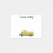 Meisje in Gele auto Post Post-it® Notes (Voorkant)