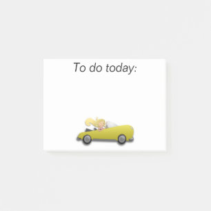 Meisje in Gele auto Post Post-it® Notes