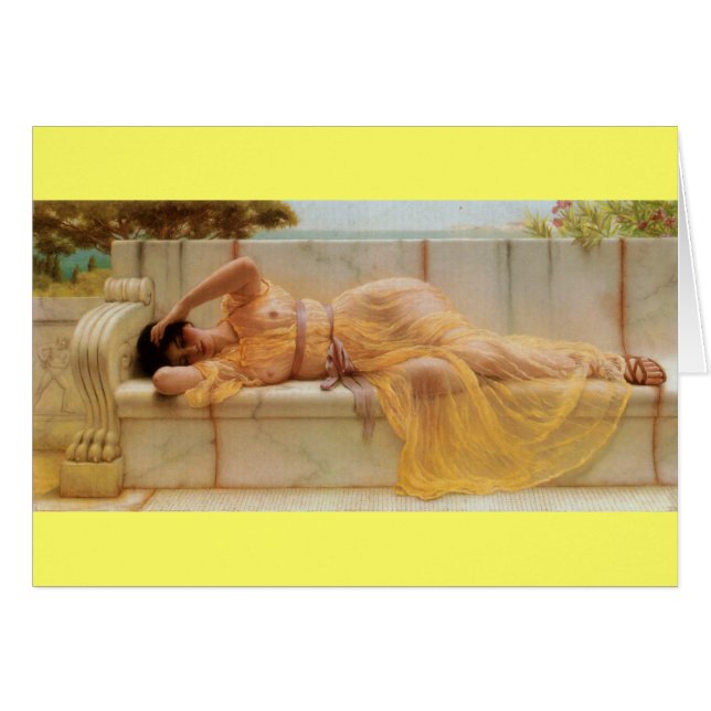Meisje in gele drapery - John Godward (Voorkant Horizontaal)