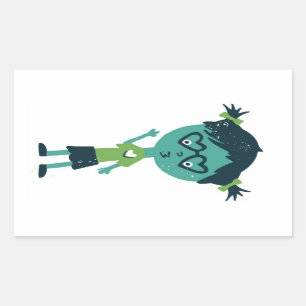 Meisje in glazen sticker