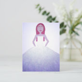 Meisje in Glitter Jurk Briefkaart (Staand voorkant)