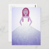 Meisje in Glitter Jurk Briefkaart (Voorkant / Achterkant)