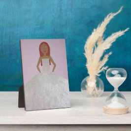 Meisje in Glitter Jurk Plaque Fotoplaat