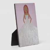 Meisje in Glitter Jurk Plaque Fotoplaat (Zijkant)