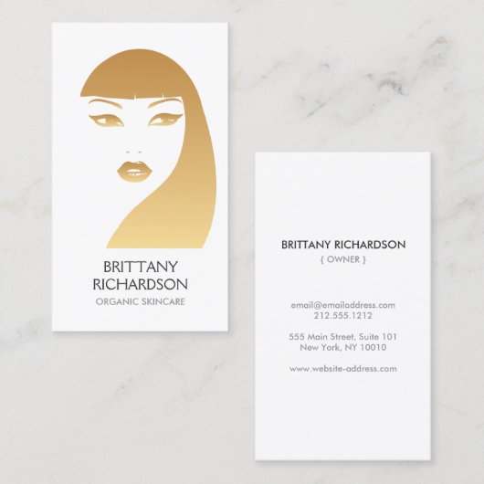 MEISJE IN GOUD Nr. 1 Visitekaartje (Voorkant / Achterkant)