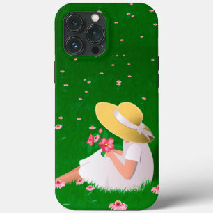 Meisje in gras Case-Mate iPhone case