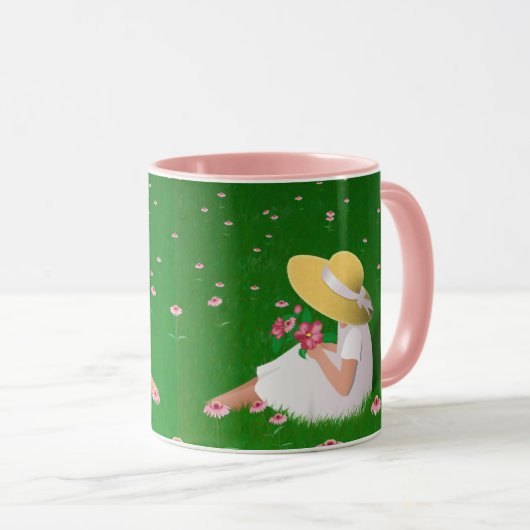 Meisje in gras mok (Voorkant rechts)