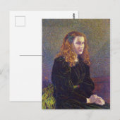 Meisje in Groen (door Theo van Rysselberghe) Briefkaart (Voorkant / Achterkant)