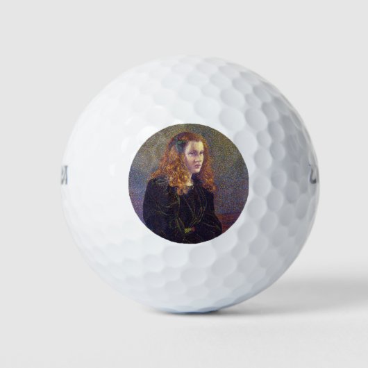 Meisje in Groen (door Theo van Rysselberghe) Golfballen (Voorkant)