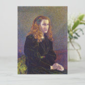 Meisje in Groen (door Theo van Rysselberghe) Kaart (Staand voorkant)