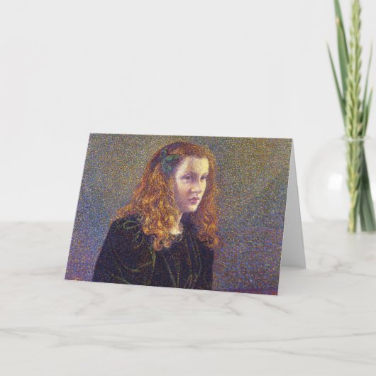 Meisje in Groen (door Theo van Rysselberghe) Kaart (Voorkant)