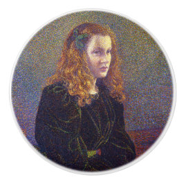 Meisje in Groen (door Theo van Rysselberghe) Keramische Knop