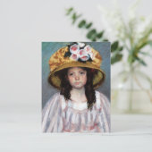 Meisje in groot Pet van Mary Cassatt Briefkaart (Staand voorkant)