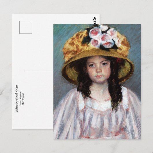Meisje in groot Pet van Mary Cassatt Briefkaart (Voorkant / Achterkant)