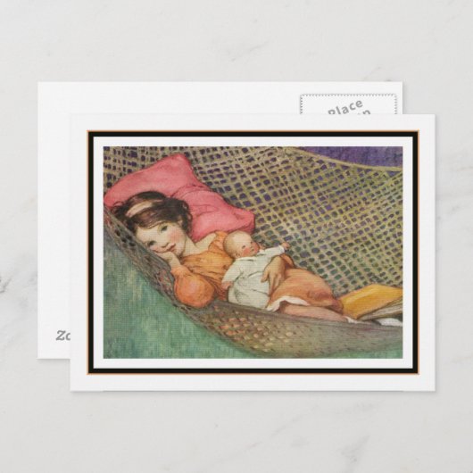  meisje in Hammock, van Jessie Willcox Smith Briefkaart (Voorkant / Achterkant)
