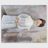 Meisje in het blauw, Modigliani Cadeaupapier (Vlak)