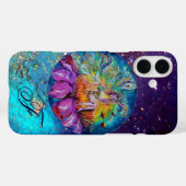 MEISJE IN HET Blauwgroen nachtblauw Monogram Case-Mate iPhone Case (Achterkant (horizontaal))
