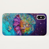 MEISJE IN HET Blauwgroen nachtblauw Monogram Case-Mate iPhone Case (Achterkant (horizontaal))