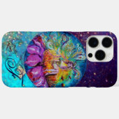 MEISJE IN HET Blauwgroen nachtblauw Monogram Case-Mate iPhone Case (Achterkant (horizontaal))