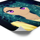 Meisje in het bos poster (Hoek)