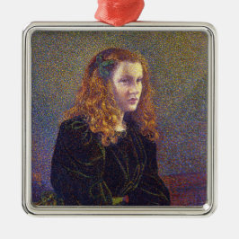 Meisje in het groen (door Theo van Rysselberghe) K Metalen Ornament