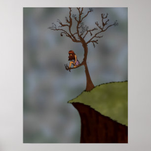 Meisje in het Poster van de Boom