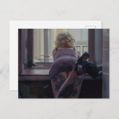 Meisje in het raam  briefkaart (Voorkant / Achterkant)