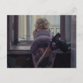 Meisje in het raam briefkaart (Voorkant)