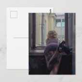 Meisje in het raam    briefkaart (Voorkant / Achterkant)