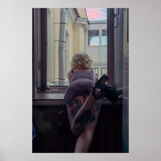 Meisje in het raam poster (Voorkant)