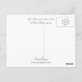 Meisje in het rood met haar kat en hond briefkaart (Achterkant)