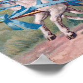  meisje in het vervoer Gedreven door lammeren Poster (Hoek)