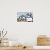  meisje in het vervoer Gedreven door lammeren Poster (Keuken)