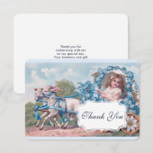  meisje in het vervoer Gedreven door lams Dank u Bedankkaart (Voorkant / Achterkant)