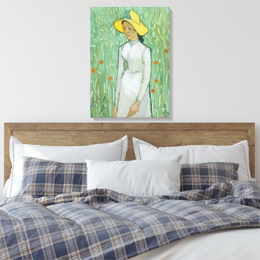 Meisje in het Wit door Vincent van Gogh Canvas Afdruk (Insitu (Slaapkamer))