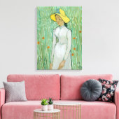 Meisje in het Wit door Vincent van Gogh Canvas Afdruk (Insitu (Woonkamer))