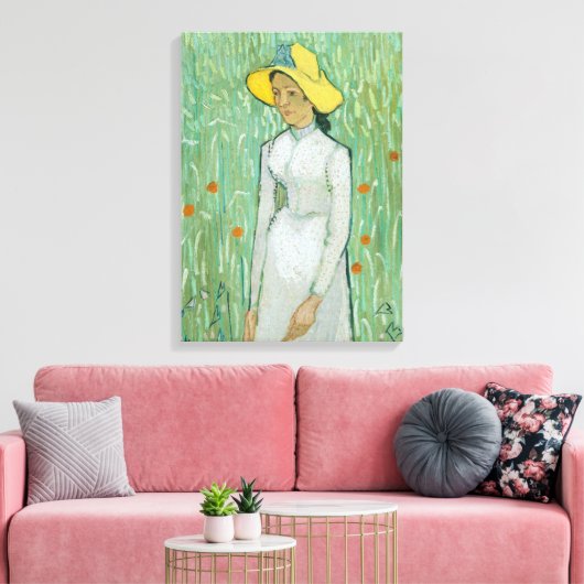 Meisje in het Wit door Vincent van Gogh Canvas Afdruk (Insitu (Woonkamer))