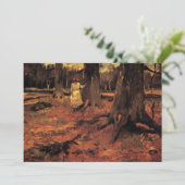 Meisje in het Wit in de Bossen van Vincent van Gog Kaart (Staand voorkant)