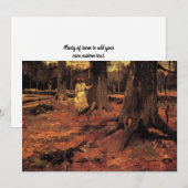 Meisje in het Wit in de Bossen van Vincent van Gog Kaart (Voorkant / Achterkant)