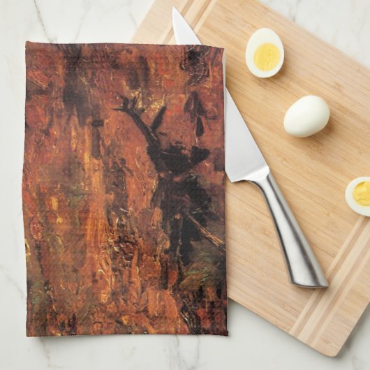 Meisje in het Wit in de Bossen van Vincent van Gog Theedoek (Quarter Fold)