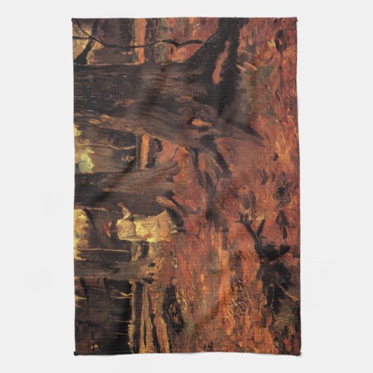 Meisje in het Wit in de Bossen van Vincent van Gog Theedoek (Verticaal)