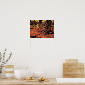 Meisje in het wit in het bos poster (Keuken)