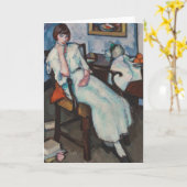 Meisje in het wit | Samuel John Peploe Kaart (Gele Bloem)