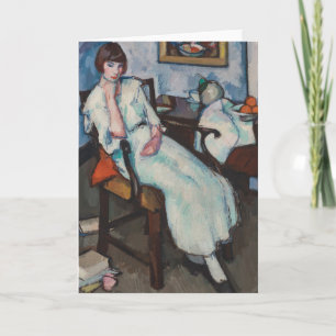 Meisje in het wit   Samuel John Peploe Kaart