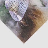 Meisje in het witte Pet Smelling Pink Roses Tissuepapier (Detail)